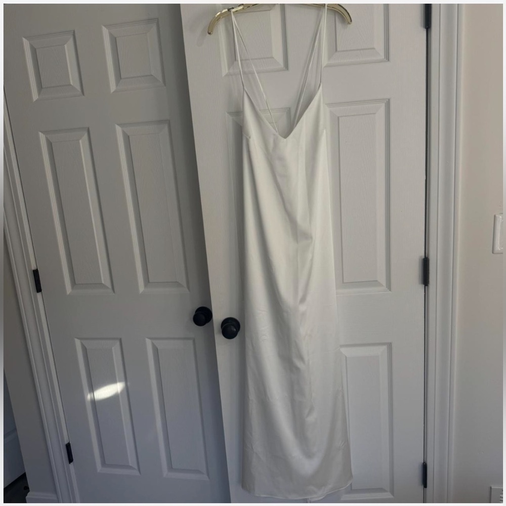 Elegant White Slip Wedding Gown